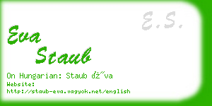 eva staub business card